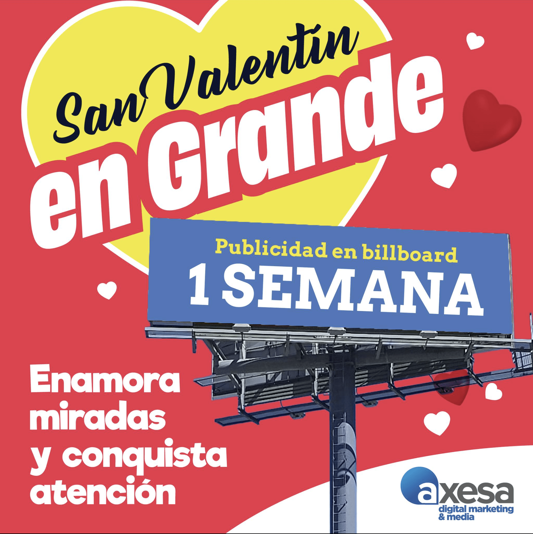 Promoción de San Valentín en billboards con vallas publicitarias en Puerto Rico